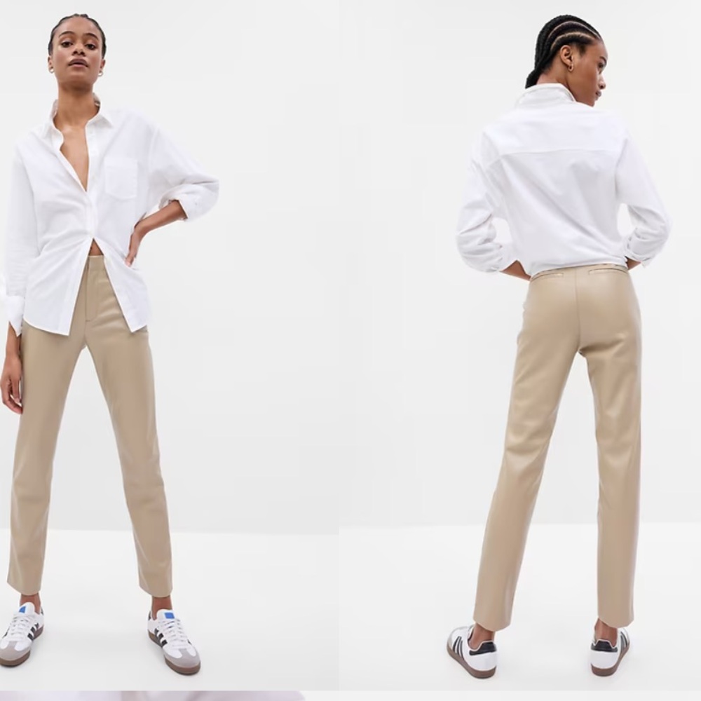 Gap Mid Rise‎ Vegan Leather Downtown Trouser